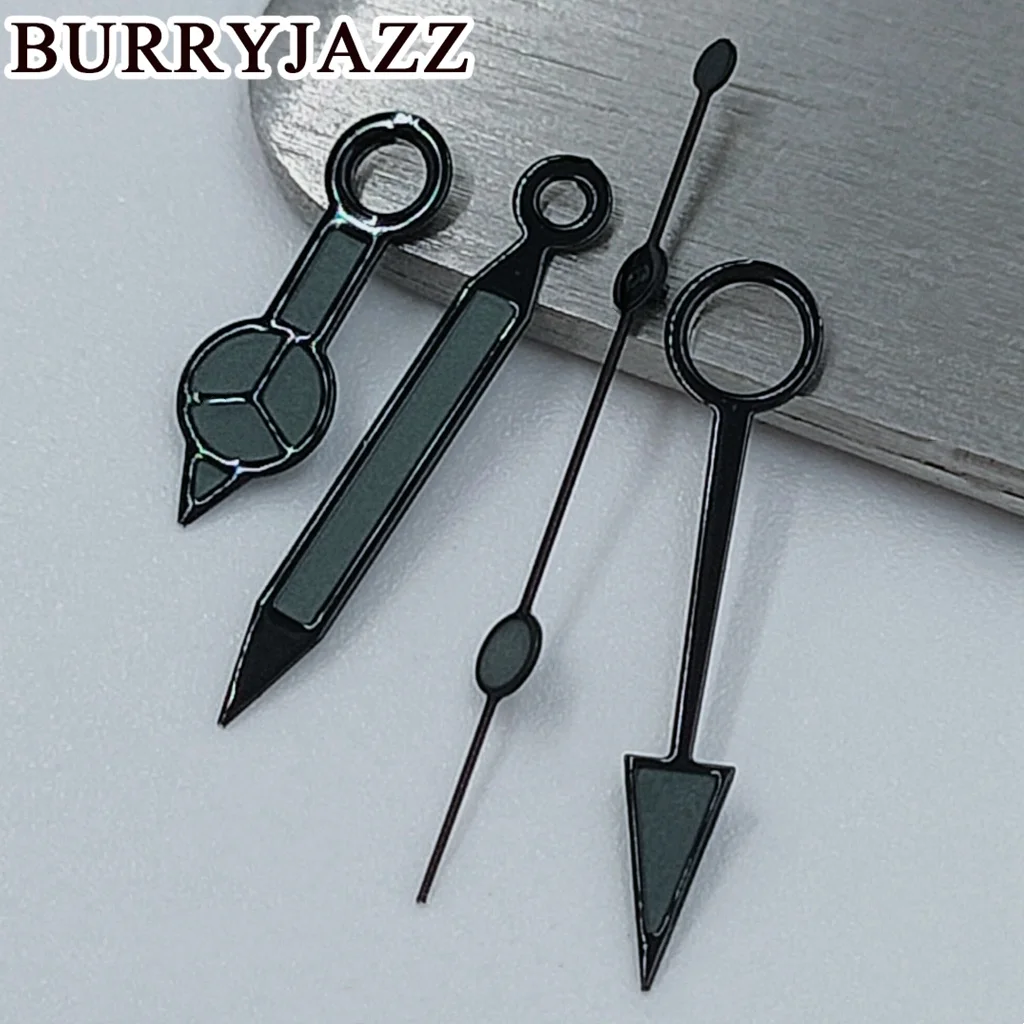 Часы BURRYJAZZ NH34 NH34A GMT черные/черные серые зеленые светящиеся стрелки