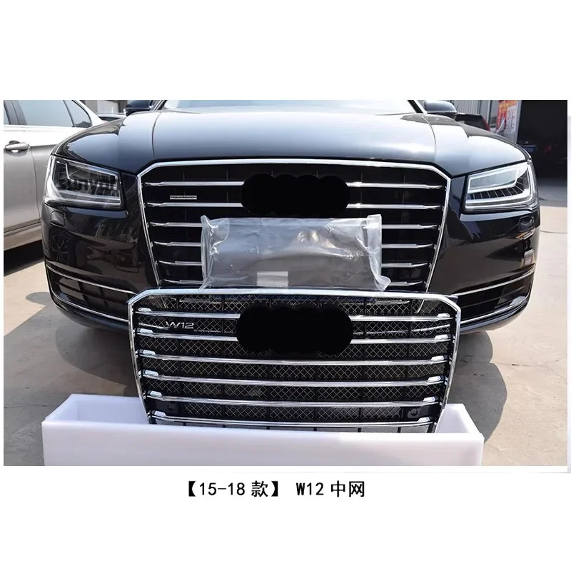 Фото Решетка для переднего бампера автомобиля, решетка для Audi 2014-2017 A8, горячий стержень, модернизация салона автомобиля W12, автомобильные гонки, решетки D4PA №3