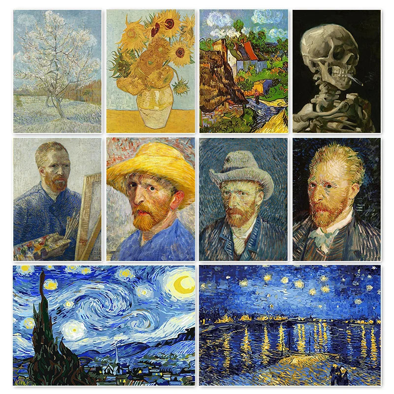 Картина маслом Ван Гога известный художник холст постер с принтом цветов