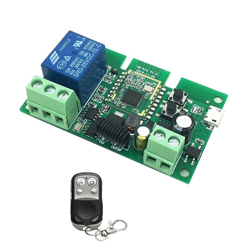 

Tuya Zigbee Jog Inching Switch Module, USB 5V 7-32V DIY Smart Switch, для Ewelink Zigbee Bridge, голосовое управление Alexa