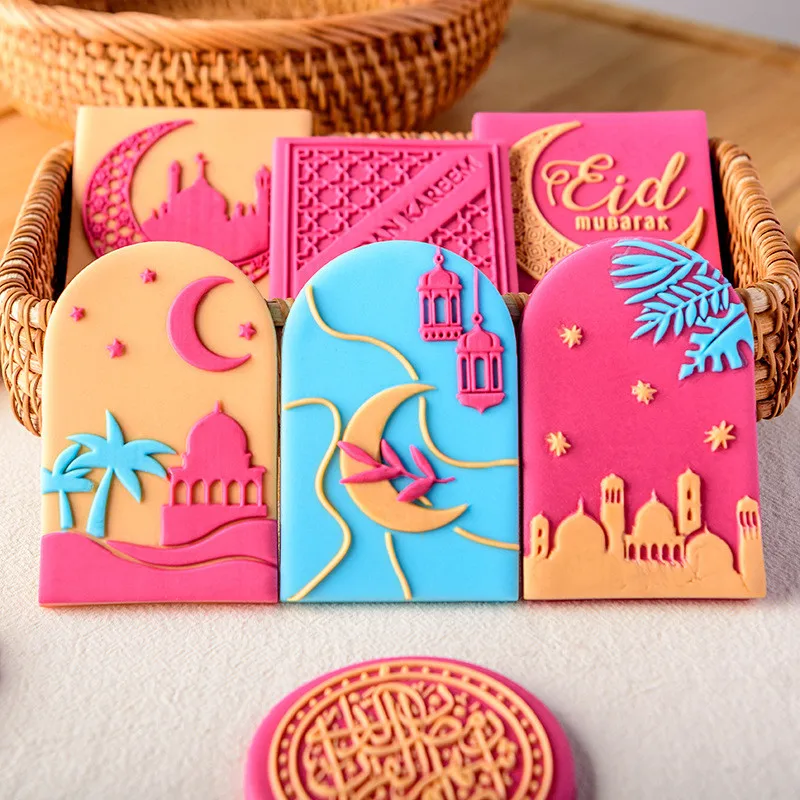 Форма для печенья EID Mubarak с мастикой штамп акриловая рельефная форма луна звезда