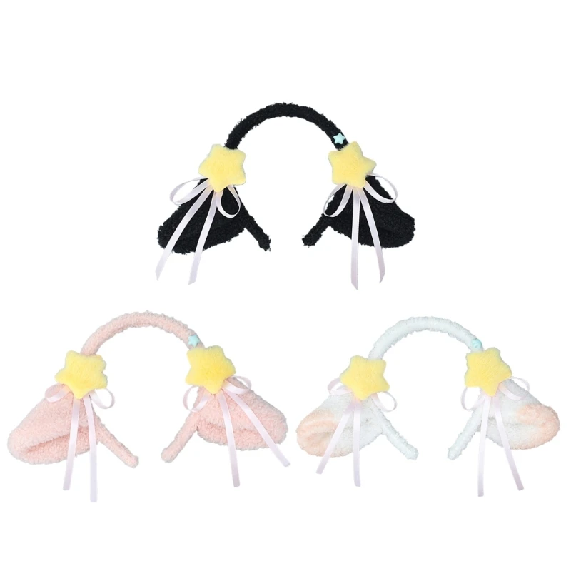 

Gothic Headband Plush Ear Hairhoop Cosplay Costume Props Teens Head Accessories Dropshipping