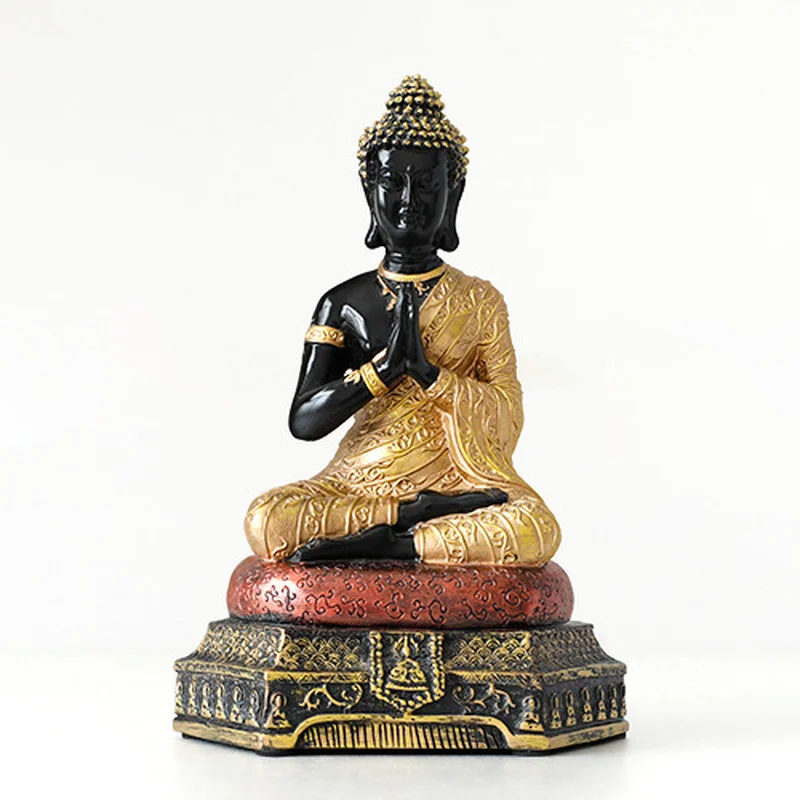 

Vintage Buddha Statue Sculpture Office Desk Ornament Buddha Statues Thailand Home Decor Gift Figurine Hindu Siting Buddha Gifts
