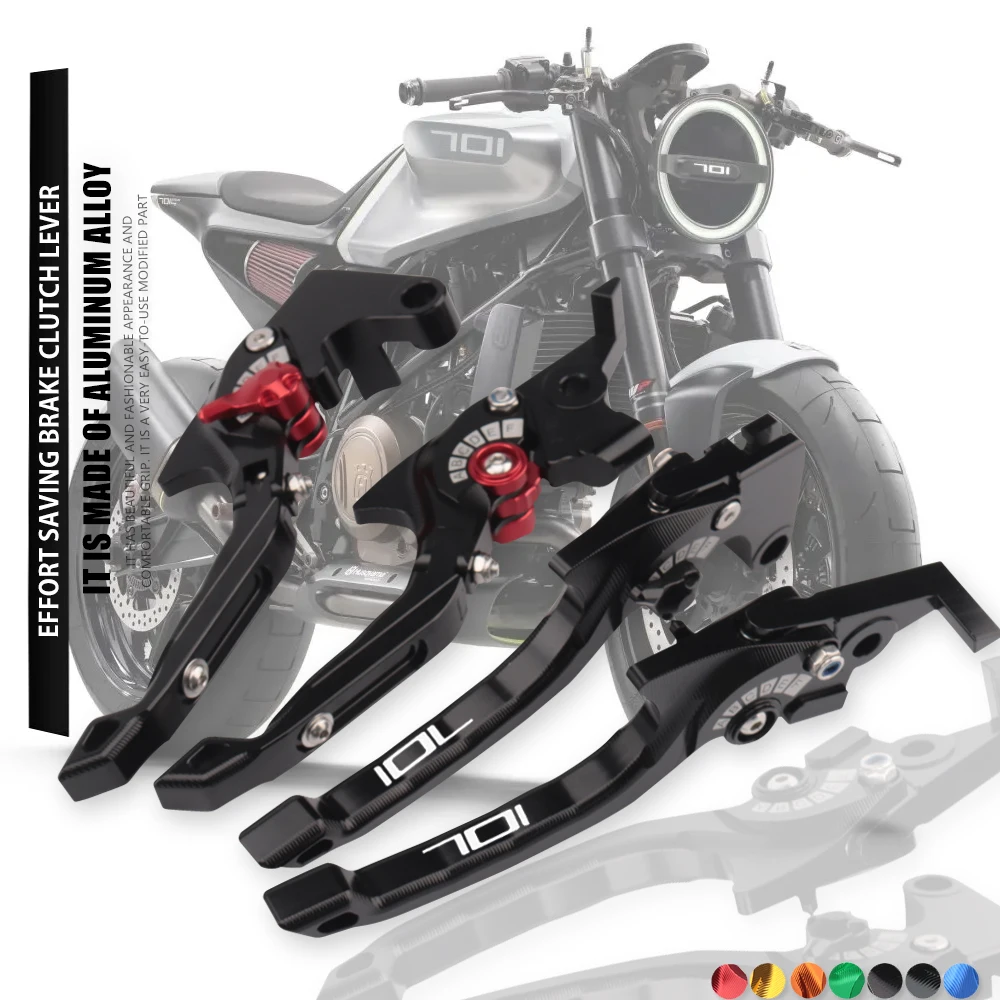 

Motorcycle Folding Extendable CNC Adjustable Clutch Brake Levers Fit For Husqvarna SVARTPILEN 701 Supermoto Enduro 2018-2022