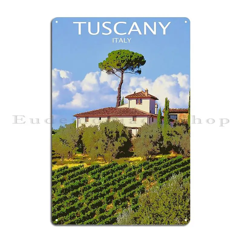 Тоскана Италия Ретро стиль тосканский виноградник искусство металлический