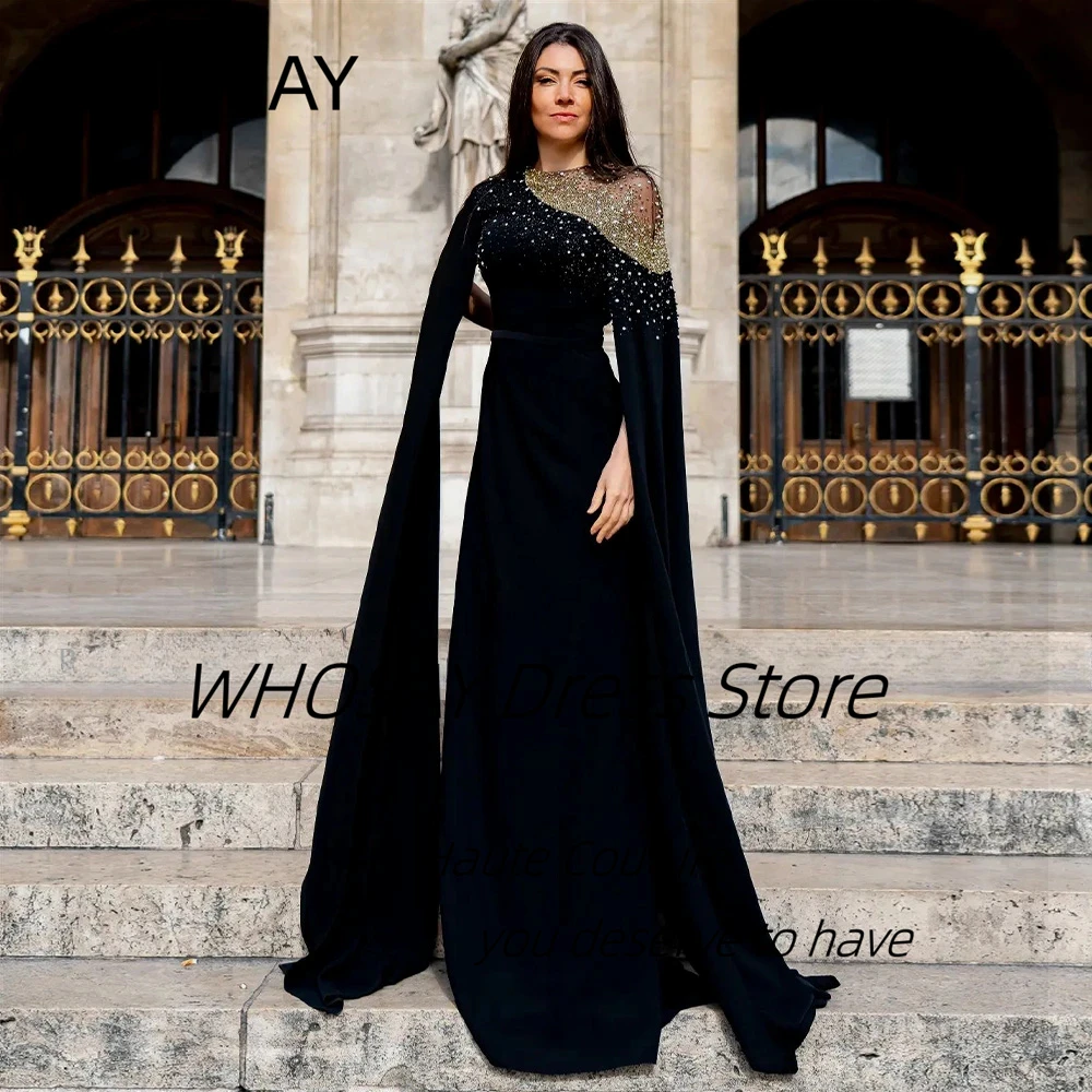 WHOSAY Индивидуальные вечерние платья ручной работы из бисера с развевающимися