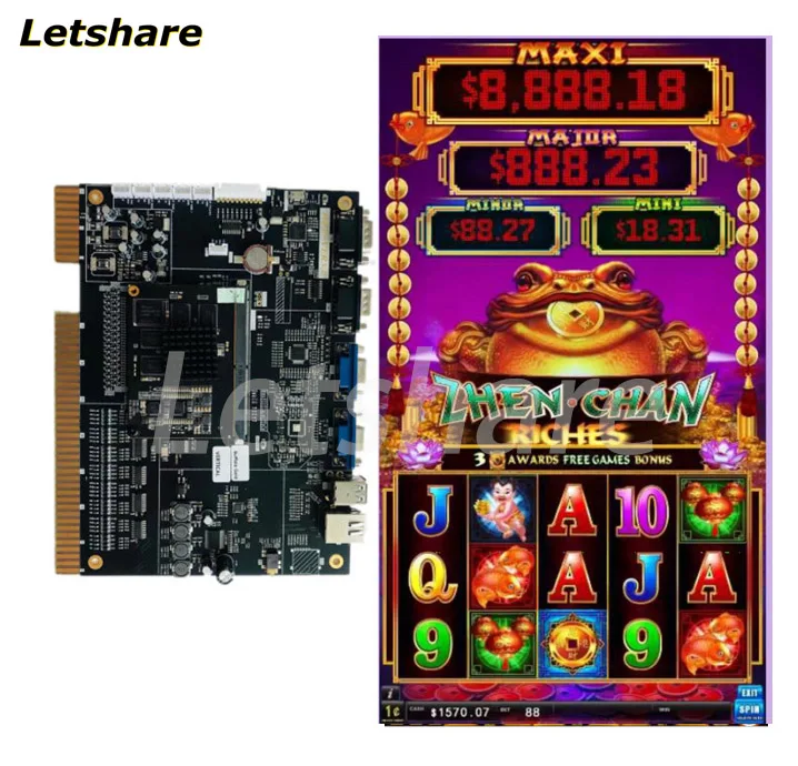 

Red Envelope 4 in 1 Zhen Chan 2 Casino Gambling Arcade Coin Operated Slot Game Board