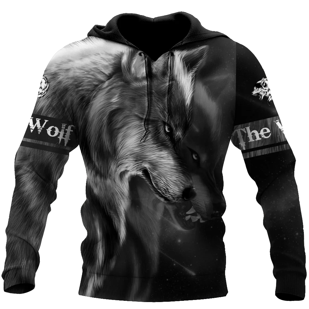 

New Arrival Fashion Mens Hoodies 3D Wolf Printed Loose Fit Sweatshirt for Men Streetwear Hoody Funny Hoodie Brand pullover-78