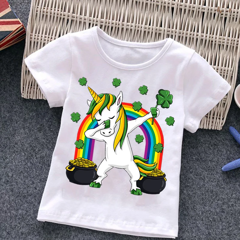 2022 летняя детская одежда футболка топы на день Патрика футболки для девочек с