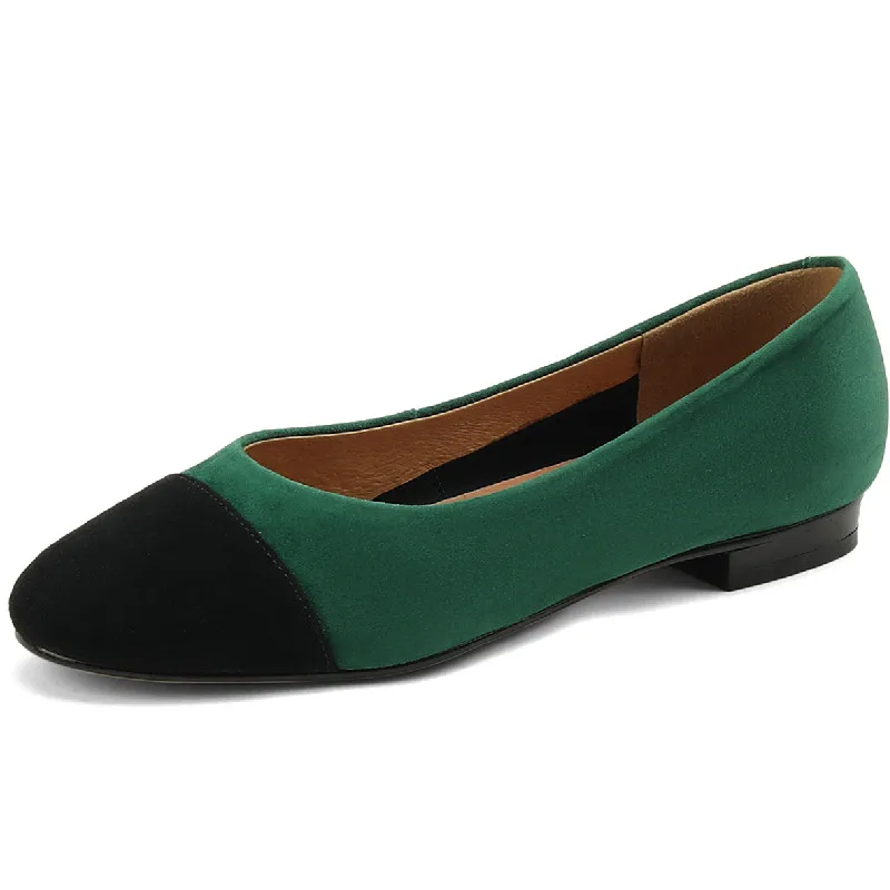 

Туфли-лодочки женские весенне-осенние из натуральной кожи на низком каблуке