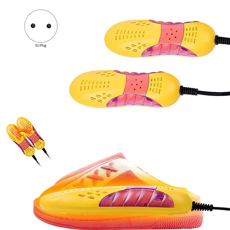 Race Car Shape Shoe Dryer Foot Protector Boot Odor Deodorant Dehumidify Device With Voilet Light Heater 18W (B) EU Plug