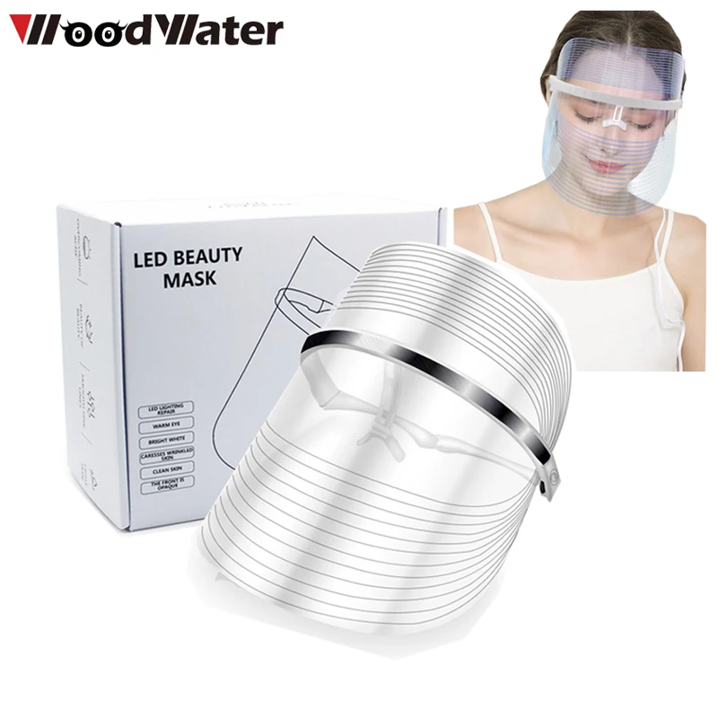 Маска для лица 3 цвета светодиодный ная подсветка фототерапия устройство ухода