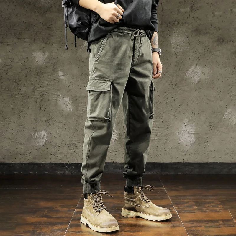 

Men's Functional OverallsSpring and Autumn New Korean Style Trendy Loose All-Matching Cotton Fashion Brand Casual Ankle-Leng