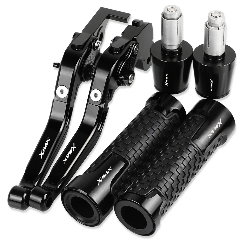 

X MAX Motorcycle Adjustable Extendable Brake Clutch Levers Handlebar Hand Grips ends For YAMAHA X-MAX XMAX 250 all years