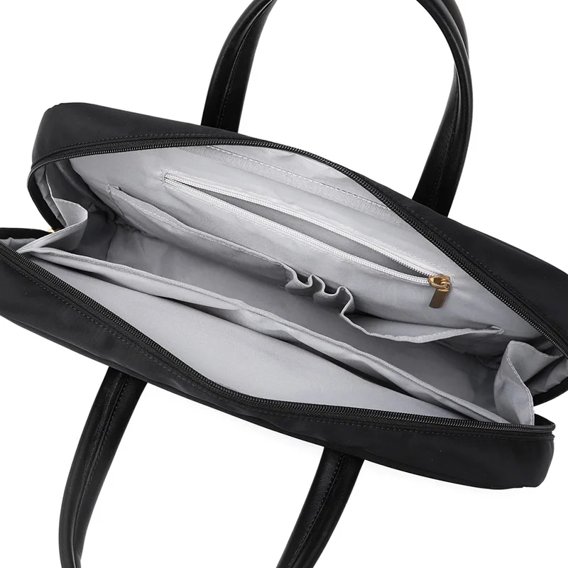 Business Office Briefcases Portable Notebook Computer Document Storage Bag High-capacity Wallet Charger Organize Shoulder Pouch