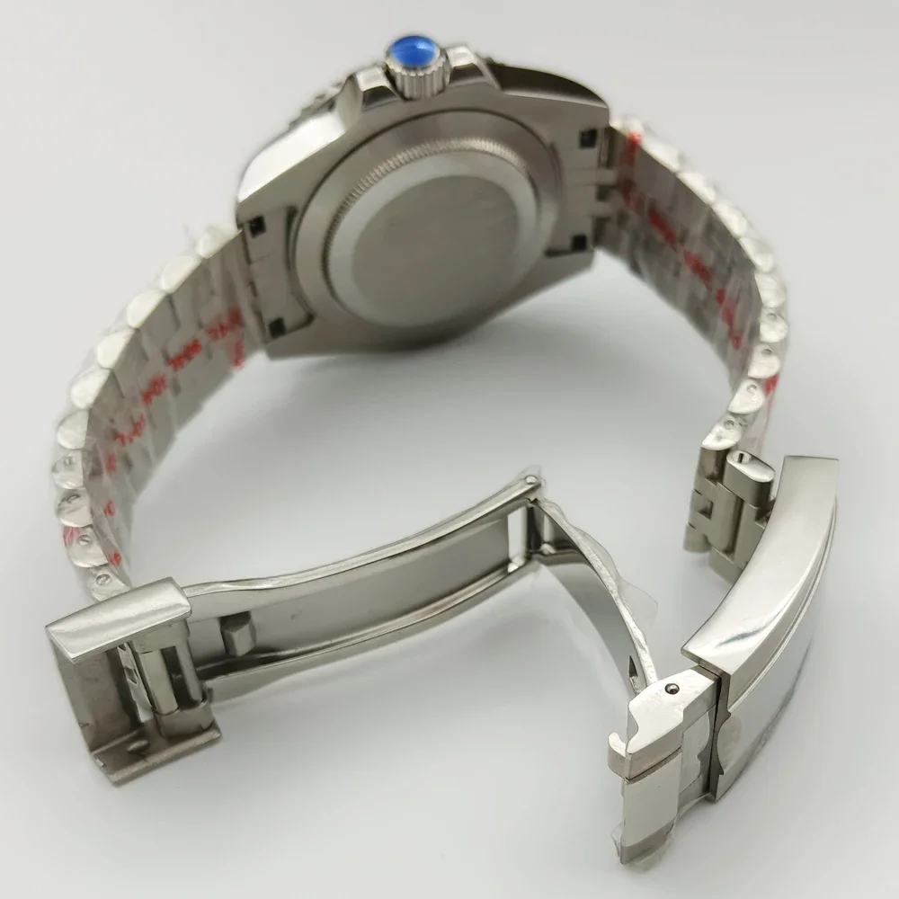 Часы механические DEBERT NH35 с голубым циферблатом 40 мм