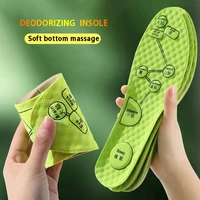 new pair orthopedic shoes soft massage deodorant running sport insoles for shock absorbant breathable deodorization pu soft pad