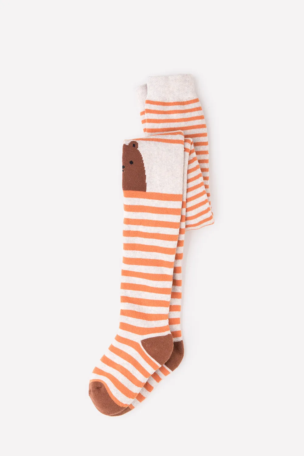 CROCKID колготки для мальчиков К 9194/1 ФВ св.бежевый меланж оранжевый | Детская одежда