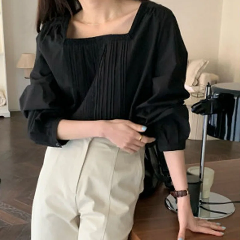 Женская элегантная кружевная рубашка Элегантная универсальная белая с