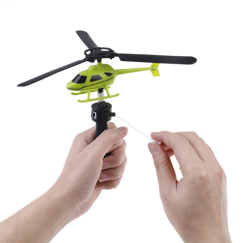 

1PC Pull Line Helicopter Small Plane Outdoor Game Игра Мозга Draw Rope Take-off Interactive Toy
