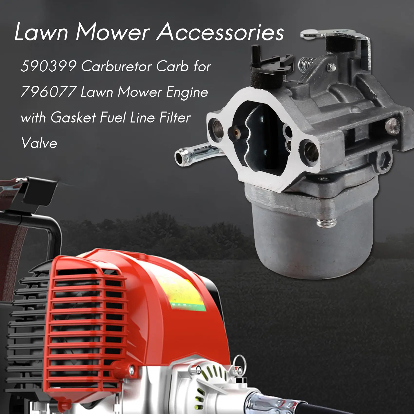 Карбюратор 590399 ДЛЯ Briggs &amp Stratton 796077 двигатель газонокосилки с прокладкой клапан