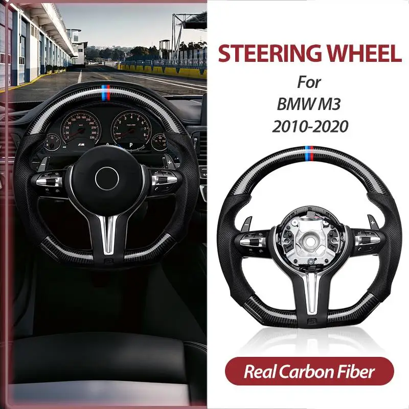 

Real Carbon Fiber Leather Steering Wheel For BMW M3 F20/F22/F30/F32/F40/F44/F45 Refit Racing Steering Wheels Assembly
