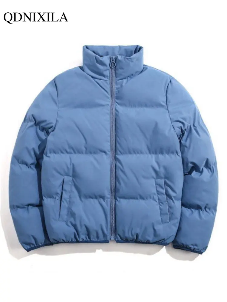 2022 Autumn Winter New Women's Parkas Jackets Sale Very Warm Padding Bread Cold Coat Stand Collar Cotton Short Clothes Casual