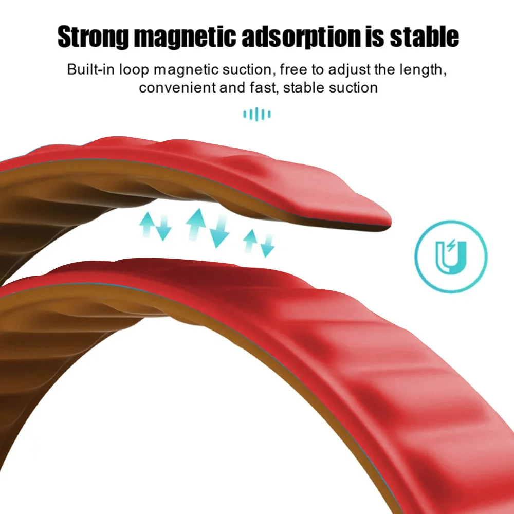 Leather Link For Apple Watch Band 45mm 41mm 44mm 40mm 49mm 38mm Magnetic Loop bracelet for iWatch Series 8 7 SE 6 5 Ultra Strap