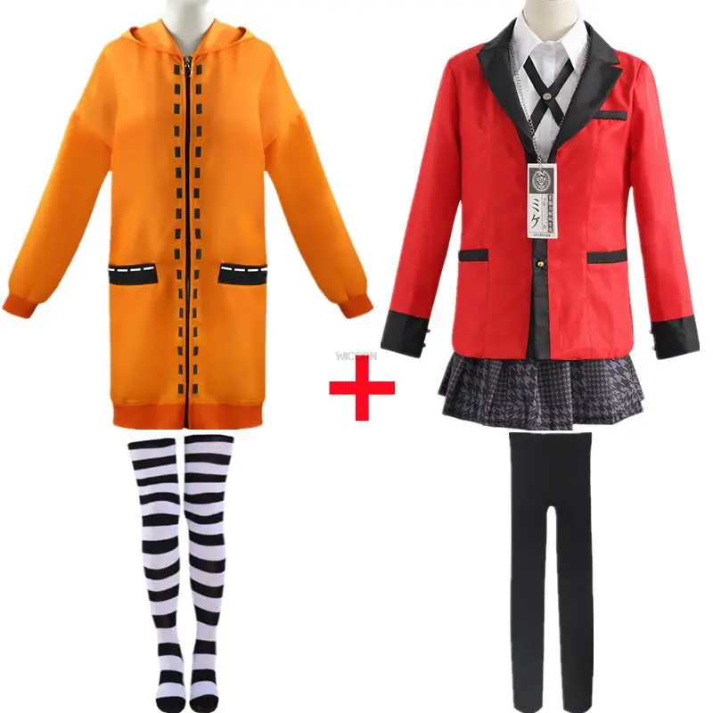 

Anime Kakegurui Yomotsuki Runa Cosplay Costume Coat Jk School Girls Uniform Jacket Hoodie Halloween Carnival Clothes