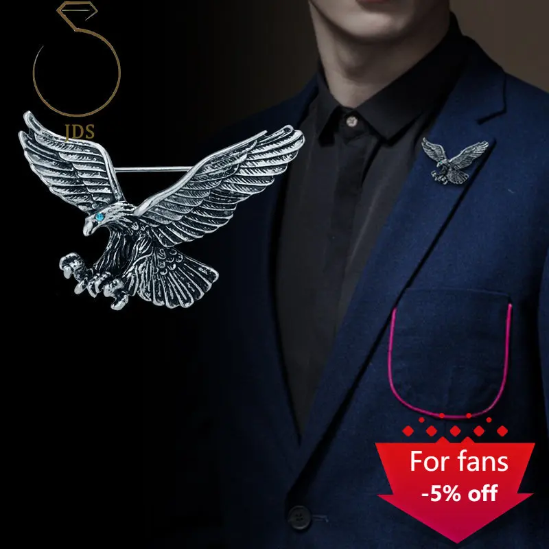 

New Year Brooches for Women Designer Retro Eagle Brooch Popular Animal Pin Clothing Free Shipping