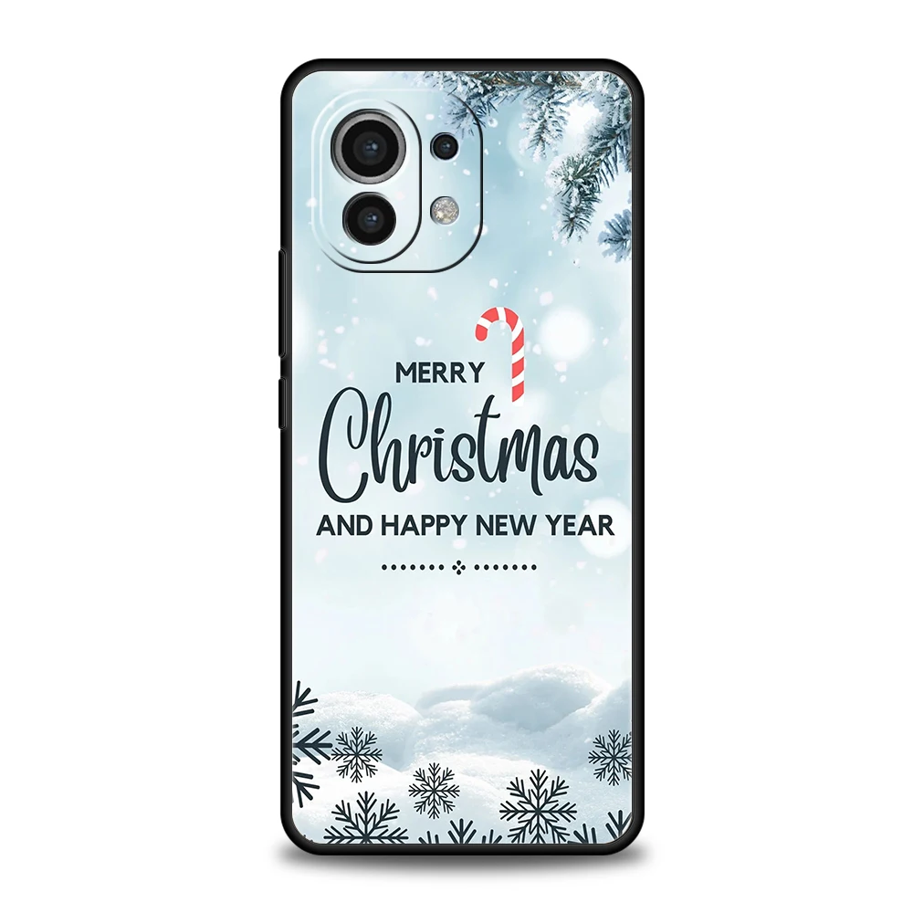 Winter Merry Christmas Phone Case For Xiaomi Mi X3 X4 NFC F3 M3 M4 GT Note 9T 10T 10 11 Ultra 11T 11X 12 Pro Lite Silicone Shell