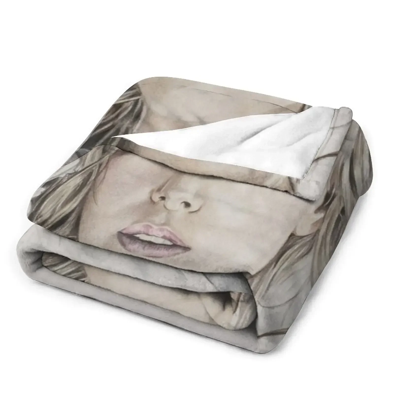 Одеяло с рисунком Charlize Theron Дизайнерские одеяла и пледы Пляжные пушистые