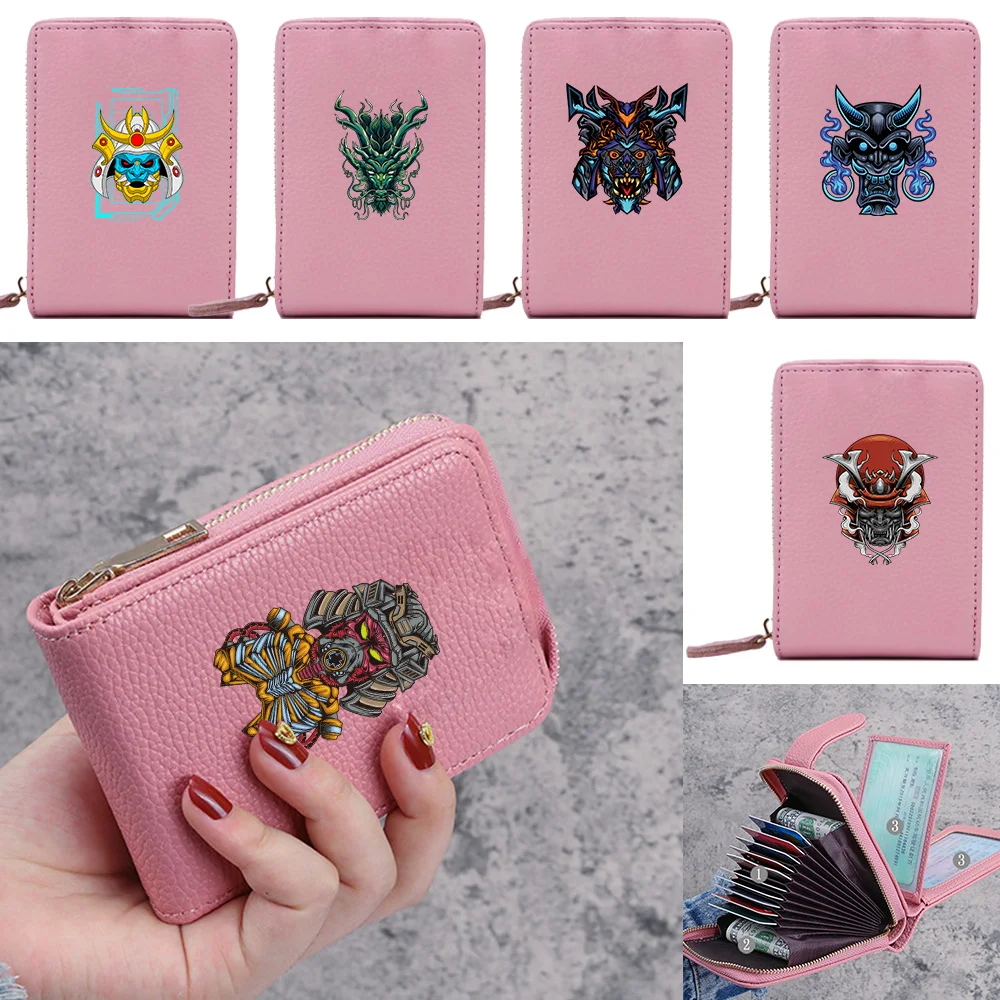 

Women Pu Leather Short Wallets Card Bag Clutch Waterproof Purse Monster Print Money Bags Female New Card Holder Storage Purses