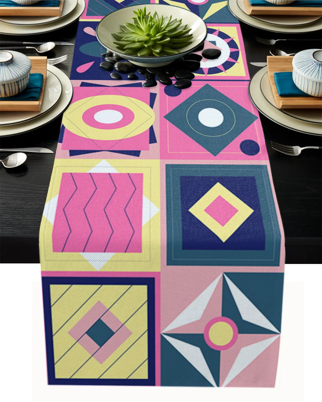 

Abstract Pattern Square Tablecloth Table Runner Decoration Home Decor Dinner Table Decoration Table Decor