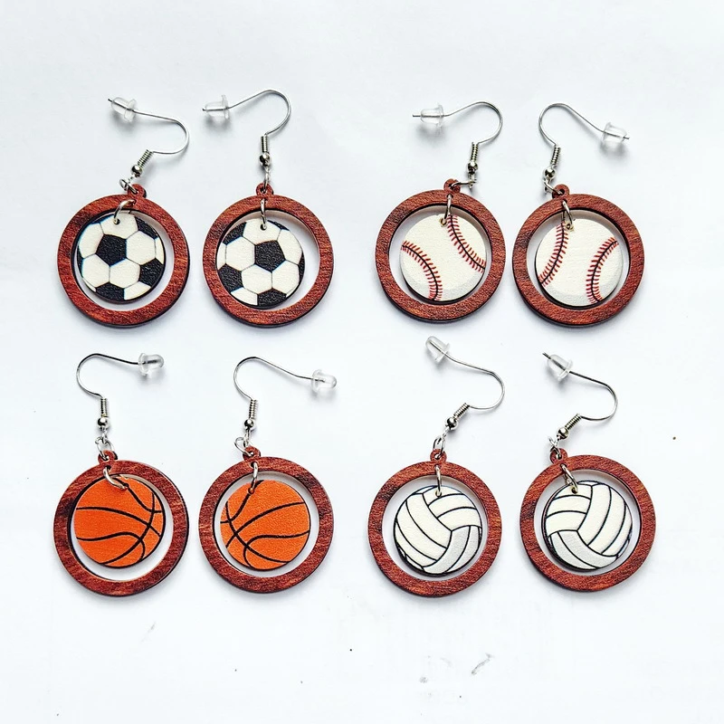 

Foot Basket Ball Car Acrylic DIY Earring For Women Girl Fashion Jewelry Y2K Stainless Steel Piercing Ear Hook Dangle Accessories
