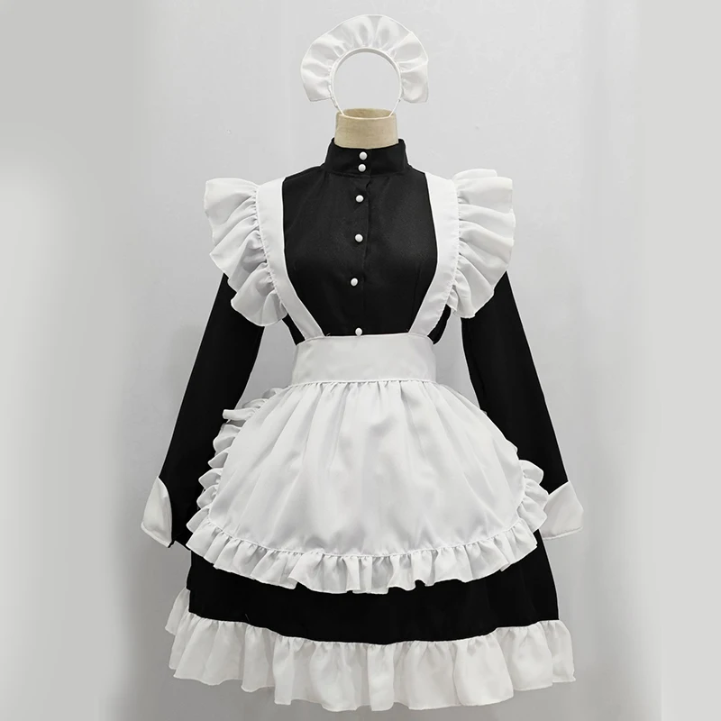

S-XL japanese-style black-and-white maid costume two-dimensional anime role-playing comic-con costumes restaurant maid costume