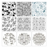 full page flowerbutterflybird etc stamps scrapbooking crafts decorate photo album embossing cards making clear stamps new