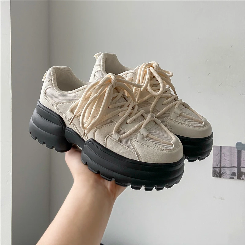 Thick Soled Increasing Hoes Womens Sport Shoes Women Chunky Platform Sneakers Women Harajuku Sneakers Lolita Running Shoes