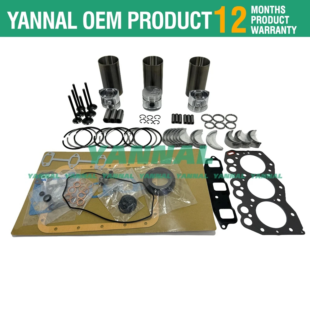 3TN66-UJ 3TN66L 3TN66E Комплект для капитального ремонта Yanmar John Deere 240 332 415