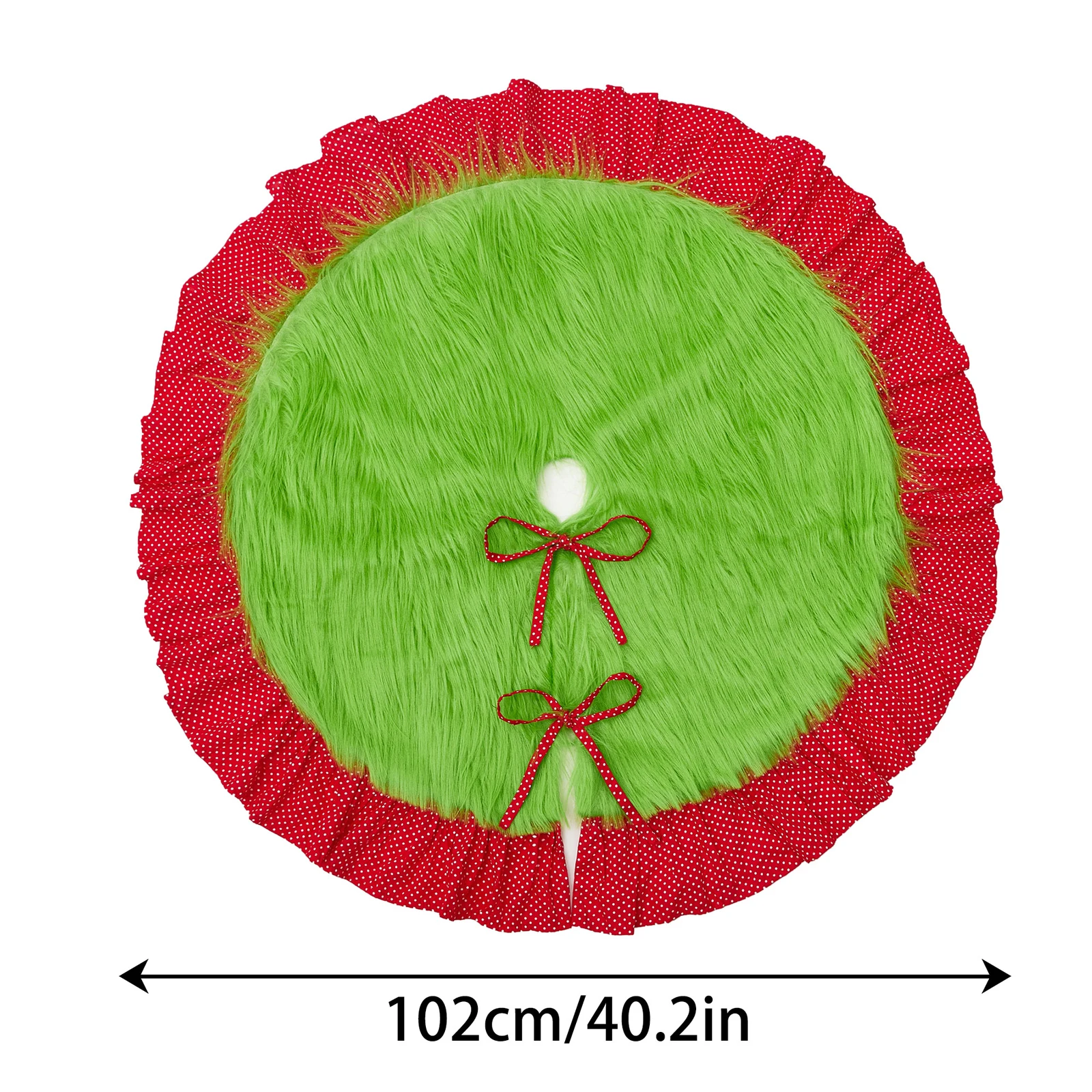 Зеленая юбка для рождественской елки. Плюшевая в виде Большой коврик праздничной