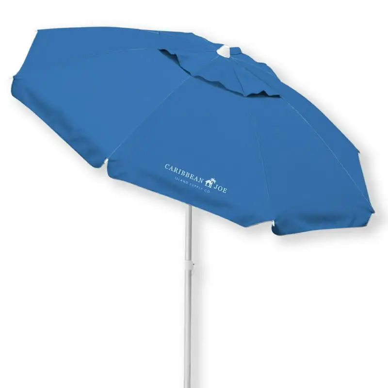 

7-футовый синий восьмиугольный пляжный зонт, держатель зонта, корпорейный зонт, дождевик, мини-зонт, дождевик, пончо, зонт на искусстве