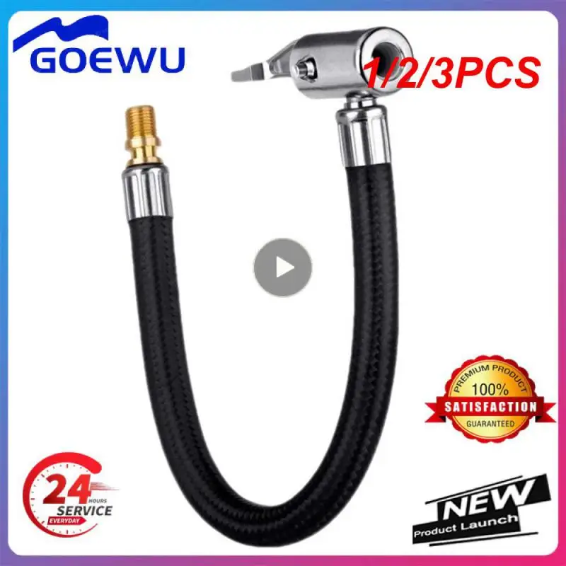

1/2/3PCS Car Tire Air Inflator Hose Inflatable Pump Extension Tube Adapter Twist Tyre Air Connection Locking Air Chuck Bike