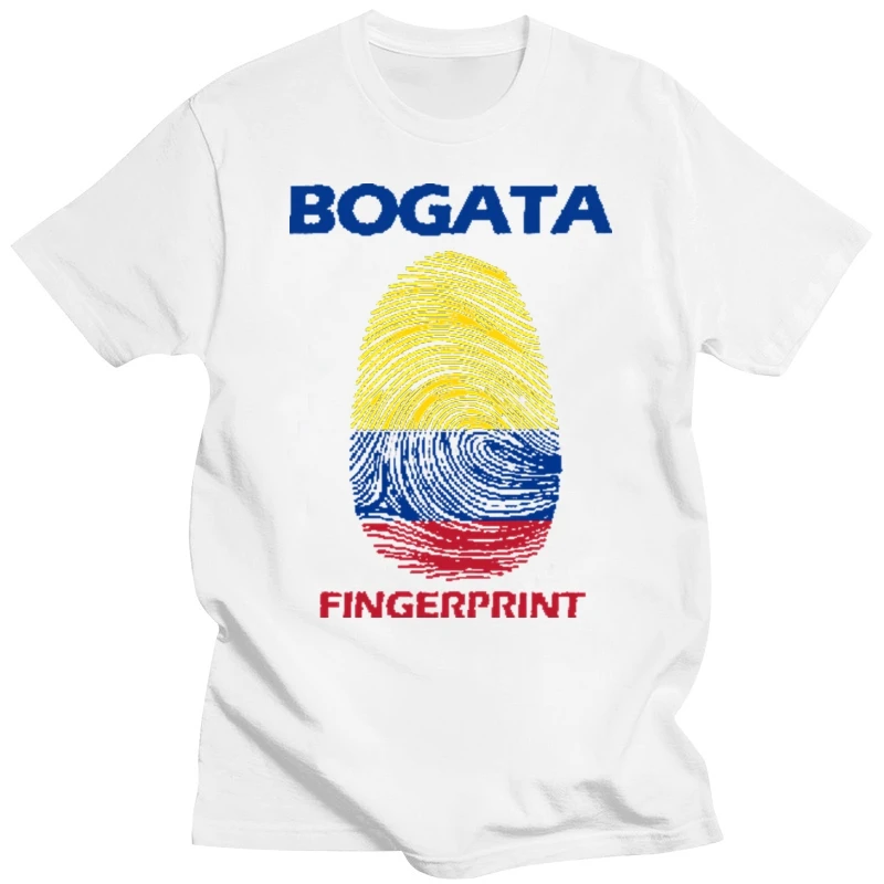 Funny Bogota, Colombia Fingerprint Shirt T Shirt Men Outfit Adult Tshirts Fitness Plus Size S-5xl