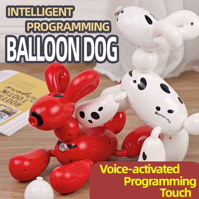 

Balloon Dog Smart RC Emo Robot Talking Interactive Dialogue Voice Recognition Record Singing Dancing Telling Story Montessori To