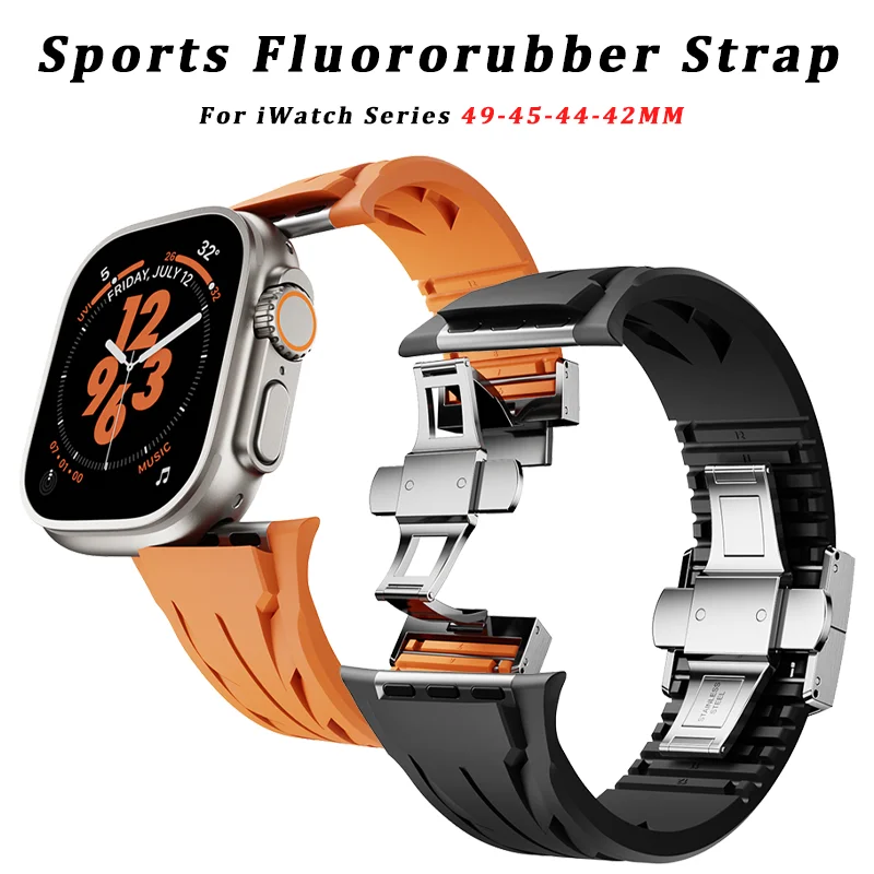 Ремешок силиконовый ультратонкий для Apple Watch Премиум браслет Iwatch Ultra 2 1 49 мм Series 9 8 7