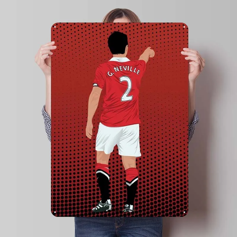 Металлический знак Гэри Невилл спортивный плакат украшение комнаты мужская