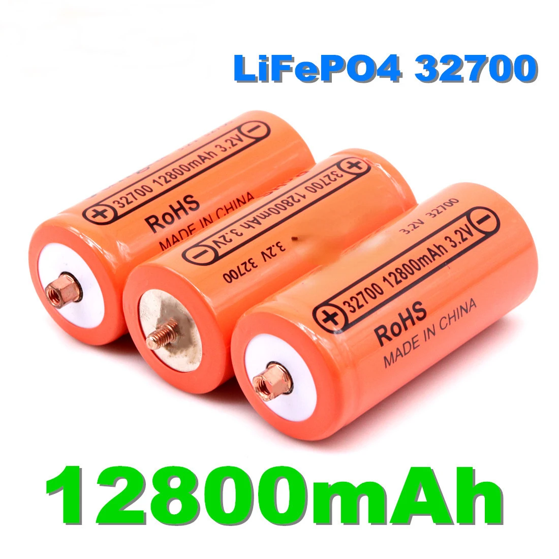 

100% Original 32700 12800mAh 3.2V Lifepo4 Rechargeable Battery Professional Lithium Iron Phosphate Power Battery with Screw
