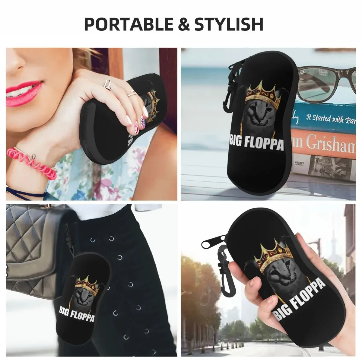 Пользовательский чехол для очков Big Floppa Rapper King Shell унисекс дорожный с