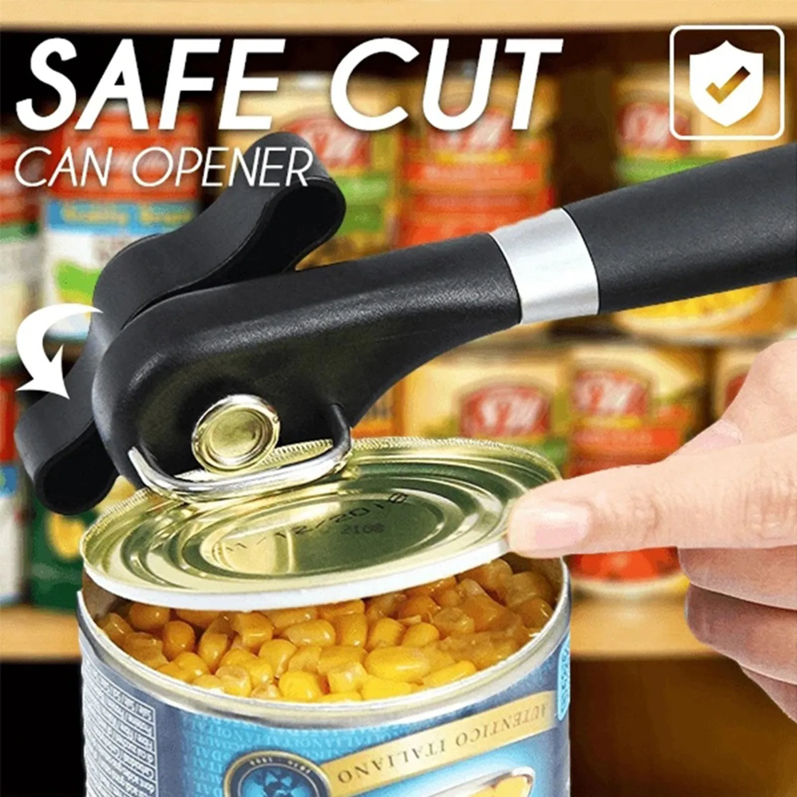 

Can Opener Safe Cut Smooth Edge Can Opener Manual Can Opener Stainless Steel Cutting Can Opener for Kitchen & Restaurant