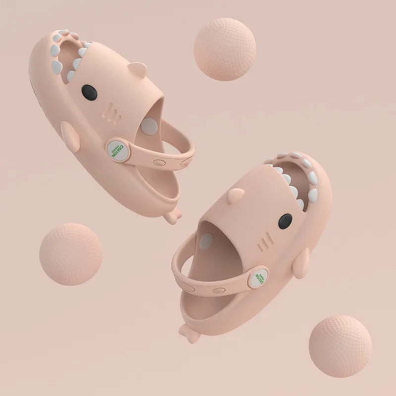 

Shark Summer Children's Slippers Rainbow Shoes Kids Toddler Baby Outdoor EVA Cartoon Print Cute Flat Heel Children Beach Sandals